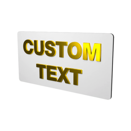 CUSTOMIZABLE GOLDEN ACRYLIC SIGNAGE