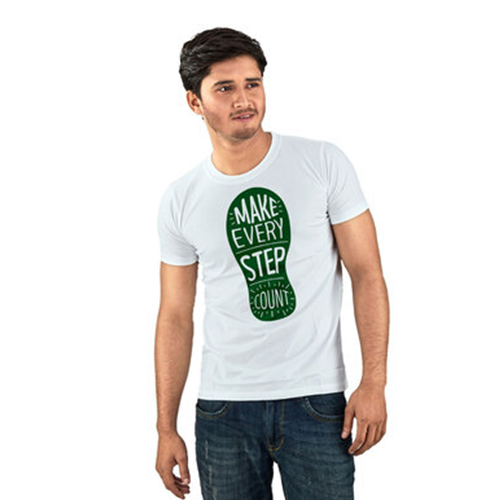 Pure Cotton Round Neck T-Shirt-White