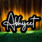 Customized LED Name Sign Board For Wall Decor